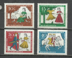 434-MNH** SERIE COMPLETA ALEMANIA 1965 CUENTOS 352/355 LITERATURA INFANTIL - Ungebraucht