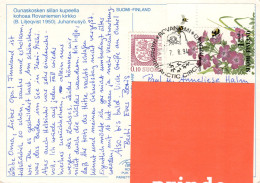 SF+ Finnland 1994 Mi 1260 Blutstorchschnabel Auf PK Rovaniemi - Storia Postale