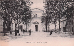 La Crau - Place De L'eglise-  CPA °J - La Crau