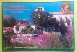 MONTPEZAT DE QUERCY, Tarn Et Garonne, Souvenir  Vue Générale,  Eglise, Arbre De Judée,  TB - Montpezat De Quercy