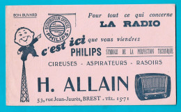 Buvard H.ALLAIN  Phillips Brest La Radio - R