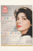 JULIETTE GRECO En 1957 à La Une De Point De Vue Image Du Monde - Chanteurs & Musiciens