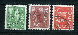 NORVEGE : DIVERS - Yvert N° 589+590+591 Obli. - Used Stamps