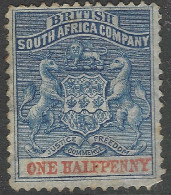 British South Africa Company (Rhodesia). 1892-1894 Arms. ½d Used. SG 18 - Southern Rhodesia (...-1964)