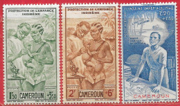 Cameroun PA/AM N°19 à/to 21 Enfant 1942 ** - Poste Aérienne