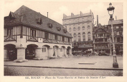 FRANCE - 76 - Rouen - Place Du Vieux-Marché Et Statue De Jeanne D'Arc - Carte Postale Ancienne - Rouen