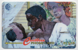St. Lucia - People Of St. Lucia (Man, Woman & Child) - 60CSLA (Correct Control) - Sainte Lucie