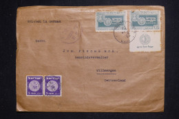 ISRAËL - Enveloppe De Haifa Pour La Suisse En 1949, Affranchissement Varié Dont Tabs - L 143810 - Covers & Documents