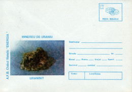 ROMANIA 075/1996: URANIUM MINERAL Unused Prepaid Postal Stationery Cover - Registered Shipping! - Entiers Postaux