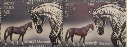 India 2009 Error Horses - Breeds Of Horses "error Dry Print Or Colour Variation" MNH, As Per Scan - Varietà & Curiosità