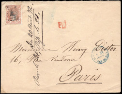 España - Edi O 113 - 1872 - Sobre A Paris + "PD" En Rojo - Brieven En Documenten