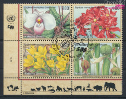 UNO - Genf 288-291 Viererblock (kompl.Ausg.) Gestempelt 1996 Gefährdete Pflanzen (10072788 - Used Stamps