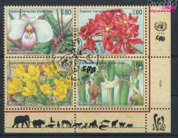 UNO - Genf 288-291 Viererblock (kompl.Ausg.) Gestempelt 1996 Gefährdete Pflanzen (10072790 - Used Stamps