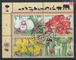 UNO - Genf 288-291 Viererblock (kompl.Ausg.) Gestempelt 1996 Gefährdete Pflanzen (10072794 - Used Stamps