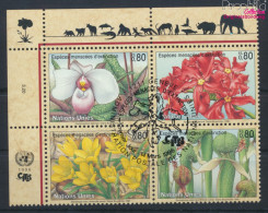 UNO - Genf 288-291 Viererblock (kompl.Ausg.) Gestempelt 1996 Gefährdete Pflanzen (10072795 - Used Stamps