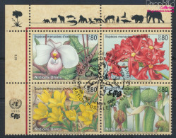 UNO - Genf 288-291 Viererblock (kompl.Ausg.) Gestempelt 1996 Gefährdete Pflanzen (10072796 - Used Stamps