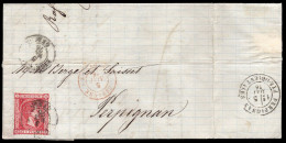 Gerona - Edi O 166 - 1876 - Carta De Figuera 3/5/76 A Francia - Briefe U. Dokumente