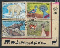 UNO - Genf 305-308 Viererblock (kompl.Ausg.) Gestempelt 1997 Gefährdete Tiere (10072725 - Oblitérés