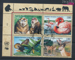 UNO - Genf 330-333 Viererblock (kompl.Ausg.) Gestempelt 1998 Gefährdete Tiere (10073207 - Used Stamps