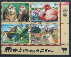 UNO - Genf 330-333 Viererblock (kompl.Ausg.) Gestempelt 1998 Gefährdete Tiere (10073212 - Used Stamps