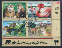 UNO - Genf 330-333 Viererblock (kompl.Ausg.) Gestempelt 1998 Gefährdete Tiere (10073213 - Used Stamps