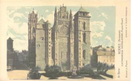 FRANCE - 12 - Rodez - Cathédrale Notre-Dame ( Façade Ouest ) - Carte Postale Ancienne - Rodez