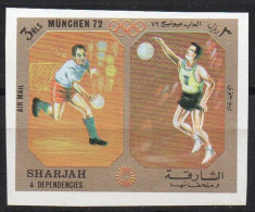 SHARJAH 1972 - 1v - Air Mail - IMPERF - Volleyball Pallavolo Vóleibol Volleybal Olympics Handball - Balonmano Handbal - Volley-Ball