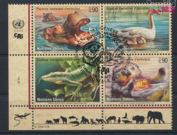 UNO - Genf 385-388 Viererblock (kompl.Ausg.) Gestempelt 2000 Gefährdete Tiere (10073008 - Used Stamps