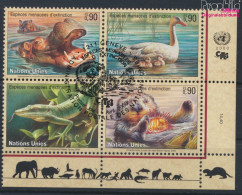 UNO - Genf 385-388 Viererblock (kompl.Ausg.) Gestempelt 2000 Gefährdete Tiere (10073012 - Used Stamps