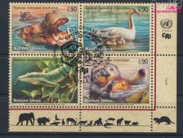 UNO - Genf 385-388 Viererblock (kompl.Ausg.) Gestempelt 2000 Gefährdete Tiere (10073013 - Used Stamps