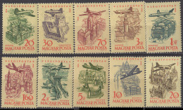 HONGRIE - Avion Et Villes Hongroises - Unused Stamps