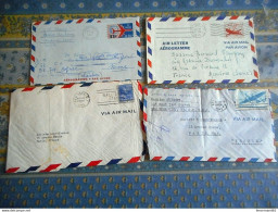 LOT DE 4 POSTES AERIENNES ETATS UNIS 1945 - 1955 - 1962 - 2a. 1941-1960 Used