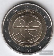 Slovenia 2009 Stgl./unzirkuliert Stgl./unzirkuliert 2009 2 Euro E.M.u. - 10 Years Currency - Slowenien