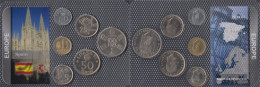 Spain 1980 Stgl./unzirkuliert Kursmünzen Stgl./unzirkuliert 1980 50 Centimos Until 100 Pesetas - Ongebruikte Sets & Proefsets