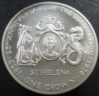Sant'Elena - 25 Pence (Crown) 1978 - 25° Incoronazione Regina Elisabetta II - KM# 7a - St. Helena