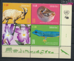 UNO - Wien 979-982 Viererblock (kompl.Ausg.) Postfrisch 2017 Gefährdete Arten (10054455 - Unused Stamps