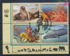 UNO - New York 1079-1082 Viererblock (kompl.Ausg.) Gestempelt 2008 Meerestiere (10076692 - Used Stamps