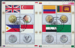 UNO - New York 1083-1090 Kleinbogen (kompl.Ausg.) Gestempelt 2008 Flaggen Und Münzen (10076689 - Used Stamps