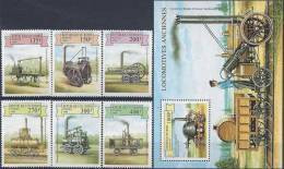 1999 BENIN 908-13+ BF 56**   Trains - Bénin – Dahomey (1960-...)