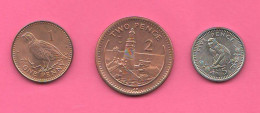 Gibraltair 1 + 2 + 5 Cents 1995 Gibilterra Bronze E  Nickel Coins - Gibraltar