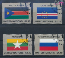 UNO - New York 1344-1347 (kompl.Ausg.) Gestempelt 2013 Flaggen UNO Mitgliedstaaten (10077087 - Oblitérés