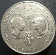 Sant'Elena - 25 Pence 1981 - Nozze Tra Il Principe Carlo E Lady Diana - KM# 9 - Sant'Elena