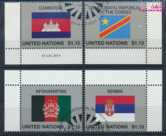 UNO - New York 1400-1403 (kompl.Ausg.) Gestempelt 2014 Flaggen UNO Mitgliedstaaten (10077028 - Used Stamps