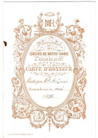 Belgique, Carte Porcelaine, Porseleinkaart, Pensionnat à Anderlecht, 1896 , Dim:88x129mm, - Cartes Porcelaine