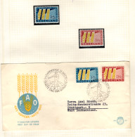 Netherlands 1963, World Free Of Hunger,two Stamps MNH, FDC - Alimentation