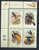 UNO - Wien 878-881 Viererblock (kompl.Ausg.) Postfrisch 2015 Paradiesvögel (10054424 - Unused Stamps