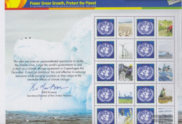 UN - NEW York 1161C Klb Sheetlet (complete Issue) Unmounted Mint / Never Hinged 2009 Klimagipfel - Unused Stamps