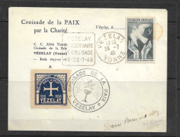 Vignette Croisade De La Paix Sur Enveloppe 1946 - Lettres & Documents