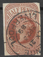 GB 1889 HALF PENNY LIVERPOOL CANCEL - Fiscales