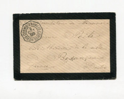 !!! CACHET CORRESP D'ARMEES DIEGO SUAREZ 1890 SUR LETTRE EN FRANCHISE DE 1890 POUR BESANCON - Briefe U. Dokumente